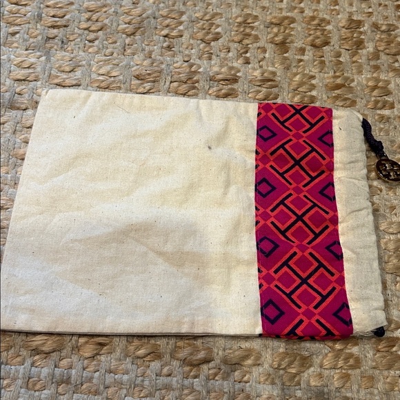 Tory Burch Purple Leather Zip Wallet with Tory Burch canvas bag - Picture 9 of 9